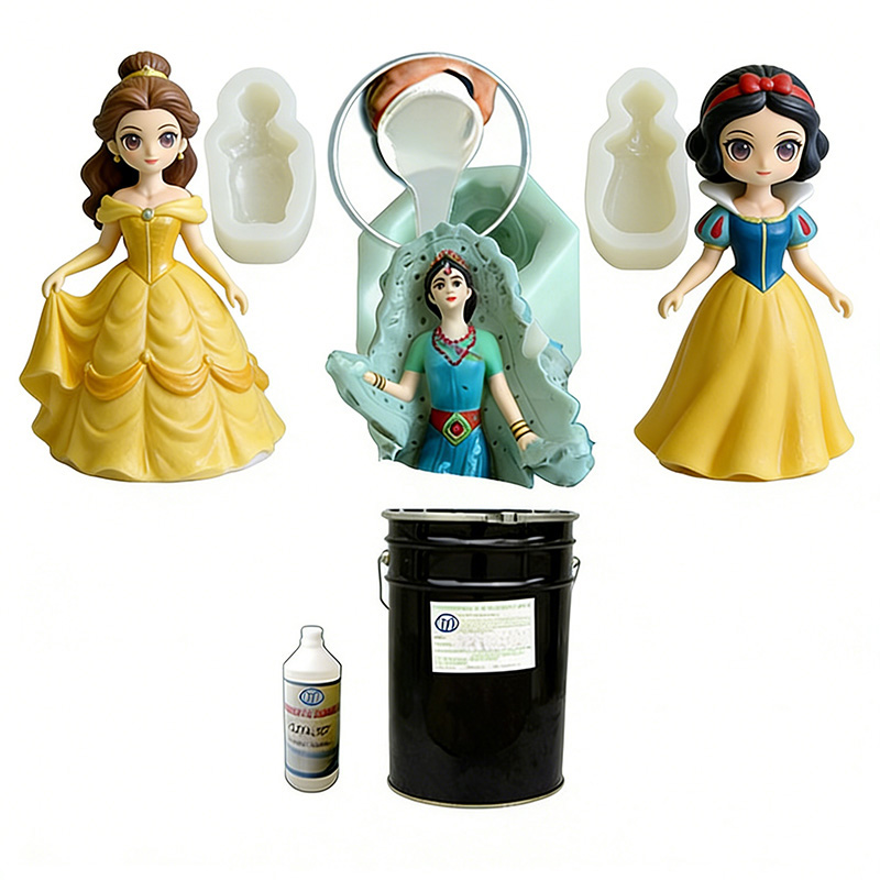 Condensation curing silicone mold rubber