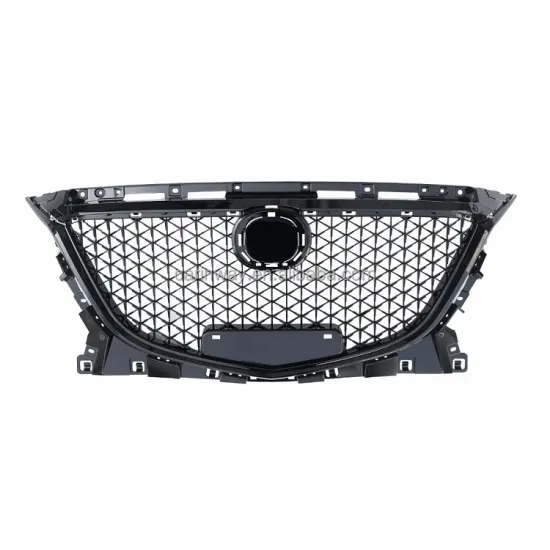 Honeycomb Design Black Front Radiator Grille for Mazda 3 Axela 2014-2016