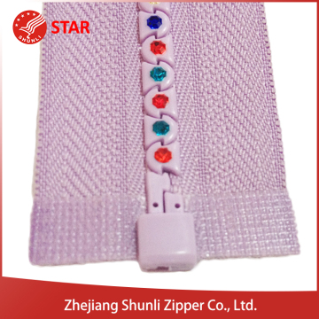 decorative rhinestone zipper