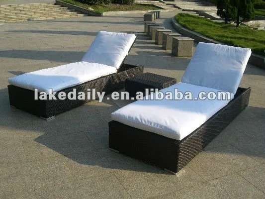 wicker garden sun loungers