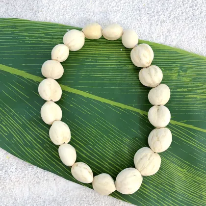 Nature Candletree Nut Lei Kukui Nut Necklace