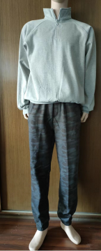 100% Polyester fleece track pants bonded sherpa