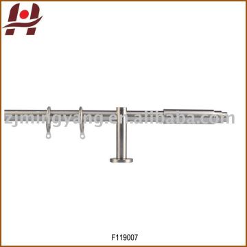 F119007 metal iron aluminium stainless steel brass twisted single double extensible telescopic wrought iron curtain rods