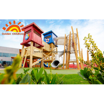 Outdoor Playground Tower For Kids With Slide