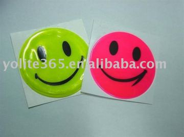reflective stickers with smily printed