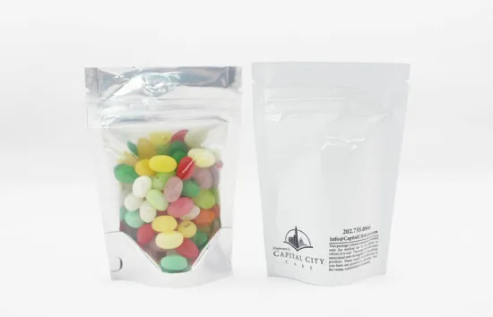 Foil Transparent Plastic Ziplock Bags , Stand Up Ziplock Pouch