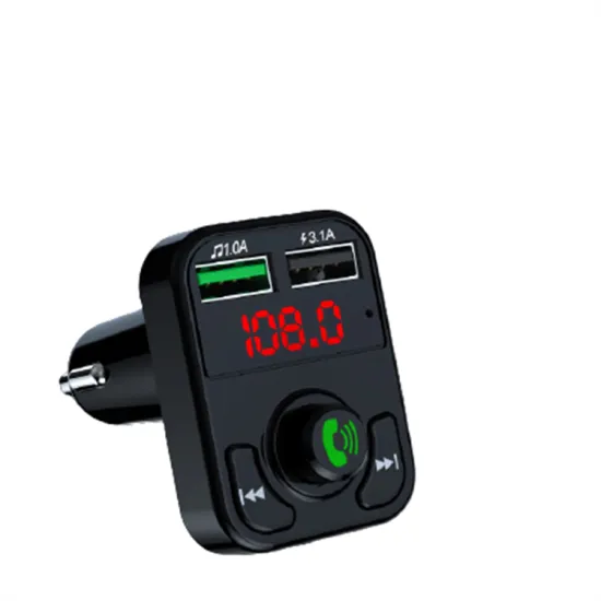 Mini Portable Car Charger with FM Transmitter, Dual Port, Hands-Free Smart Bluetooth 5.0 and MP3 Player