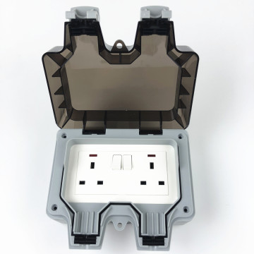 High Quality 13A Weatherproof Outdoor Double Switched Socket Box