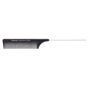 AliLeader Black Plastic Haircutting Carbon Fiber Stainless Steel Pintail Comb For Salon Hairdressing Hair Style