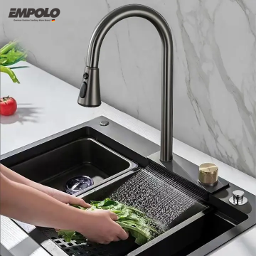 Modern Nano Anti-Scratch Black Stainless Steel Kitchen Sink
