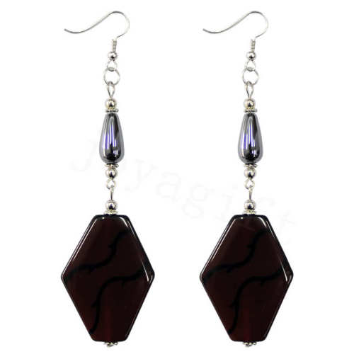 Natural Gemstone Agate Earring