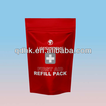 First aid refill pack aluminum foil lamination zip lock bag pouch