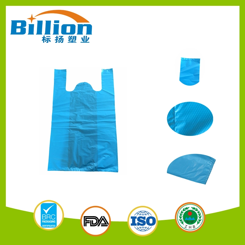 Blue HDPE Plastic T Shirt Bag, Shopping Plastic Bag, Vest Bag