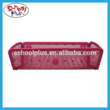 Magnetic metal mesh desk organizer pen holder