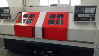 CTK6236x2 DOUBLE SPINDLE FLAT BED AND LINEAR GUIDE WAY CNC LATHE