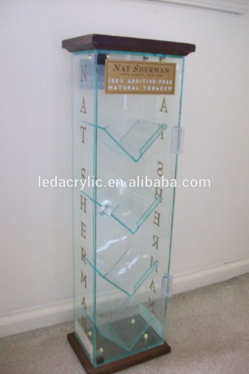 Tobacco acrylic and Wood Display case cabinet advertising