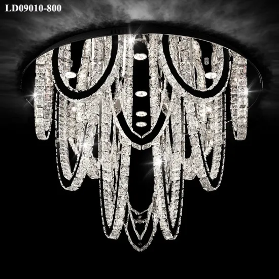 lobby ceiling chandelier led fancy crystal lighting