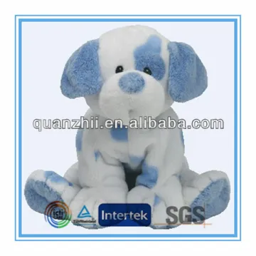 Coral fleece kids toy blue dog