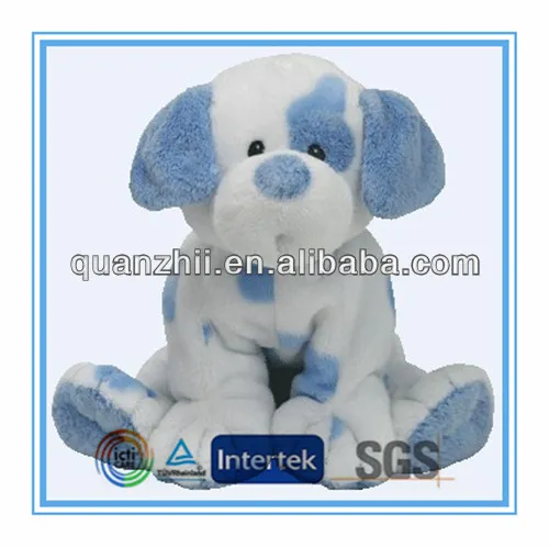 Coral fleece kids toy blue dog
