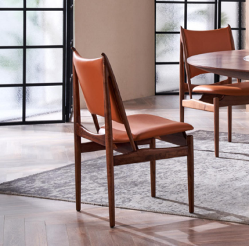 Real Leather & Solid Wood Walnut Dining Chairs: The Ultimate Dining Experience