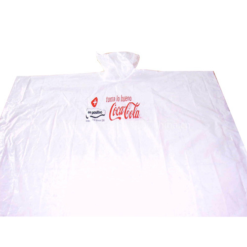 Poncho de lluvia blanca desechable