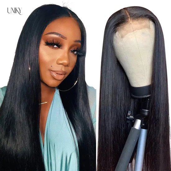 Lace Frontal Wig Vendors Wholesale Straight Transparent HD Lace Front Wigs For Black Women 100 Virgin Brazilian Human Hair Wigs