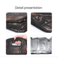 Brown textured thermal insulation cold outdoor picnic essential lunch bag