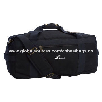 Durable Gym Duffel Bag, Made of Tough Cotton Canvas, with Straps and Handle