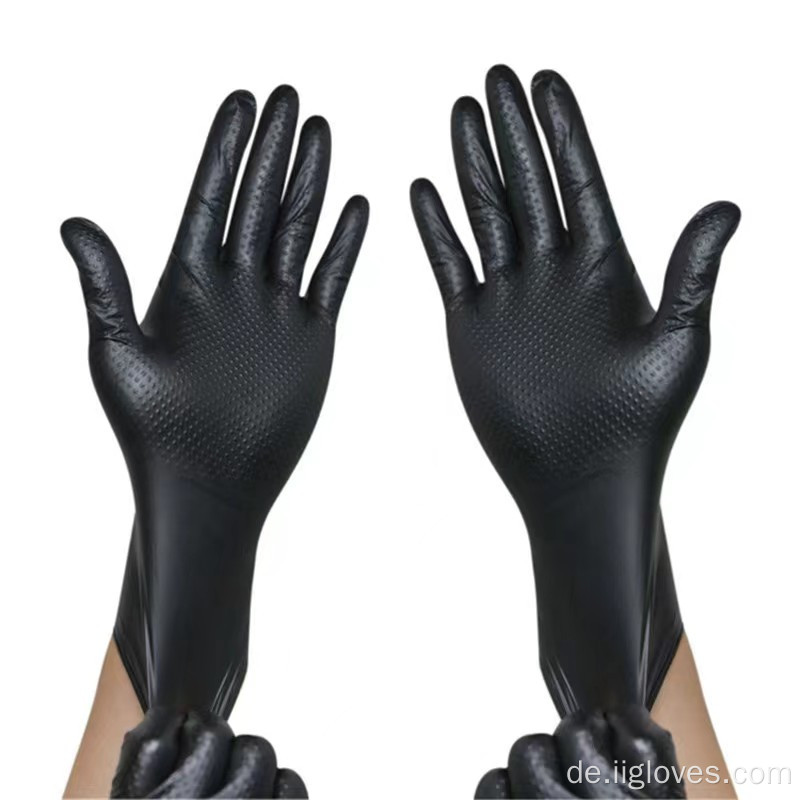 Bequeme Sicherheit Woking Diamond Grip Muster Schwarze Handschuhe
