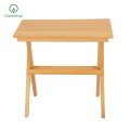 Table en bois pliant en bois de couleur naturelle