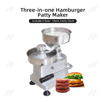 Manual Burger Maker: Stainless Steel Beef Meat Pie Making Machine