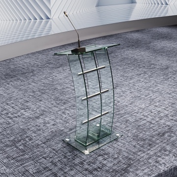 Tempered Glass Church Pulpit Table Top Lectern