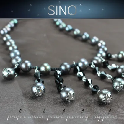 pearl river bridge soy sauce pearl for making jewelry artificial pearl necklace set