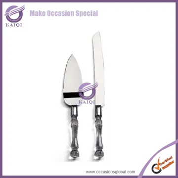 #K4391 2pcs=1set kitchen knife set bread crystal wedding cake knife