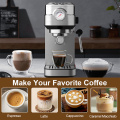 1350W Espresso Maker with Milk Frother Steam