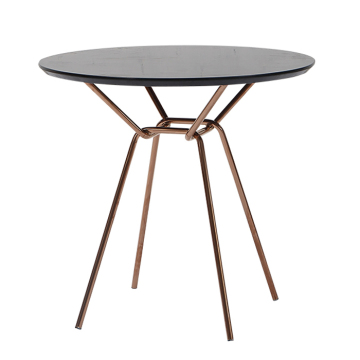 Mid Century Modern Luxury Stainless Steel Base MDF Top Round Coffee Table 2020