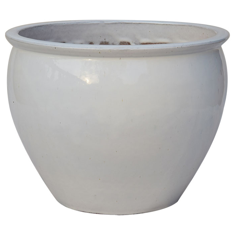 Hot Sale Glazed Ceramic Flower Pot Modern Large Pots Outdoor Vineyarda Round Pot4