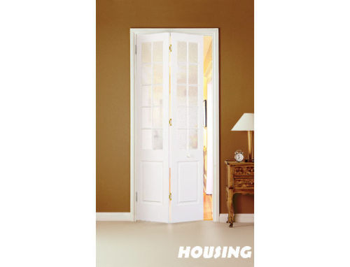 White Veneer Timber Composite Doors With Tempered Glass