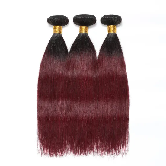 100% human ombre body wave 1b 99j weave red braiding european color brand hair