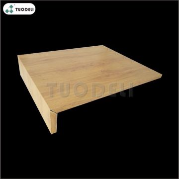 Revestimiento de pared interior de aluminio de grano de madera