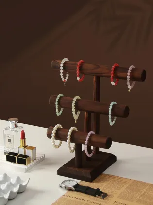 Customizable Wooden Vintage Jewelry Box for Neck Earrings