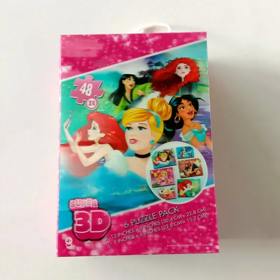 6PK 3D Lenticular puzzle for kids