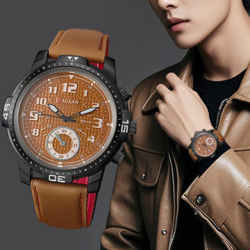 Wholesale Leather Men's Quartz Watches for Business Fashion
