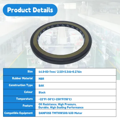 BAKHDSN Type 64.8x85x7mm Machinery Oil Seal for DANFOSS Motor