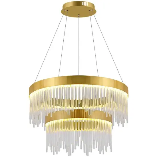 INSHINE Brass Abstract Crystal Pendant Light