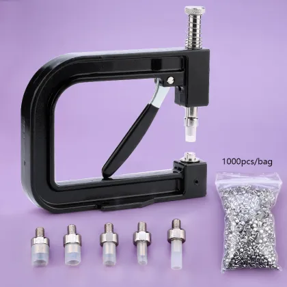 ABS Round Imitation Beads Kits Beads Punching Machine for Garment Shoes Manual Beading Machine