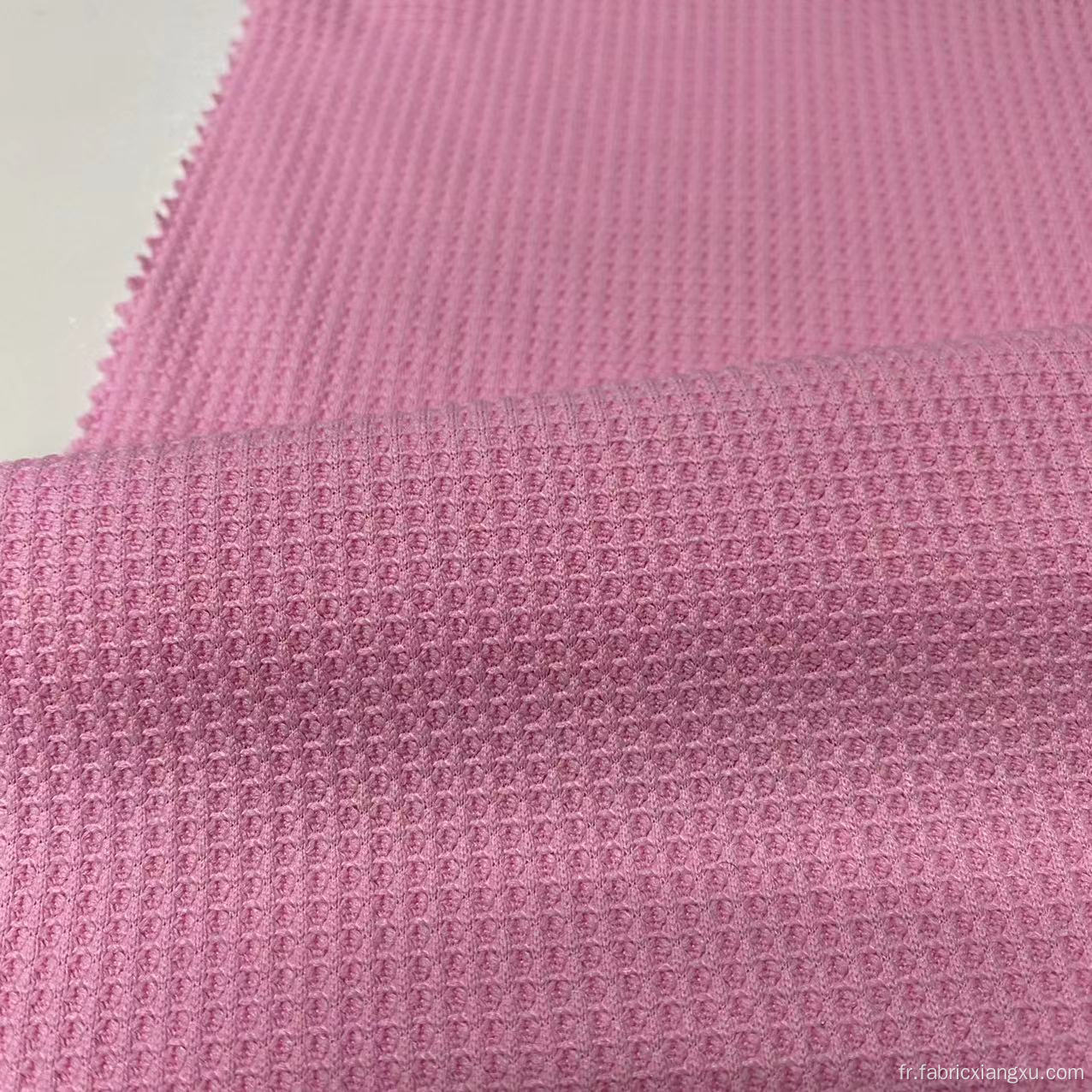 100 matériaux en polyester tissu de gaufre tricoté pour vêtement