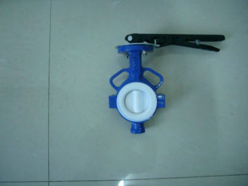 Full PTFE Coated Wafer Type Butterfly Valve