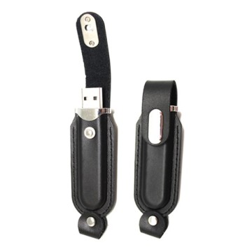 Bulk Leather USB Flash drives with custom Logo