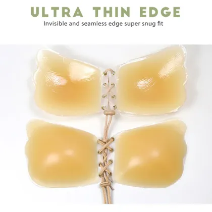 Matte Gather Sticky Bra for Small Breast Women - Invisible Silicone Strapless Adhesive Bra